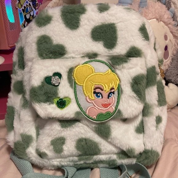 Disney Tinkerbell Mini fuzzy backpack - Picture 2 of 8